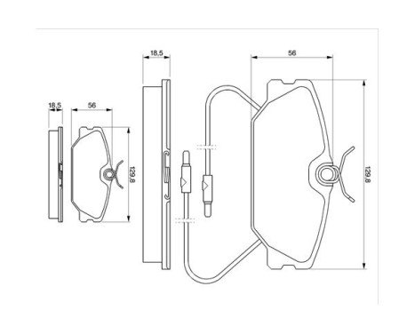 Brake Pad Set, disc brake BP745 Bosch, Image 5