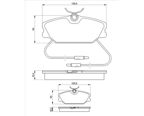 Brake Pad Set, disc brake BP745 Bosch, Image 6