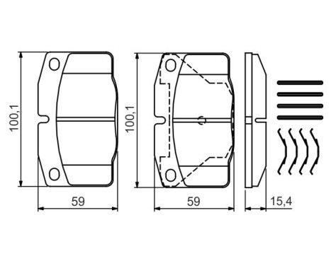 Brake Pad Set, disc brake BP747 Bosch, Image 6