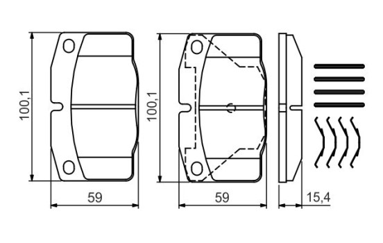 Brake Pad Set, disc brake BP747 Bosch, Image 6