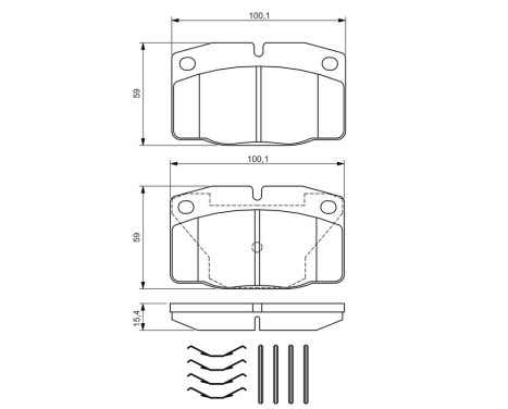 Brake Pad Set, disc brake BP747 Bosch, Image 7