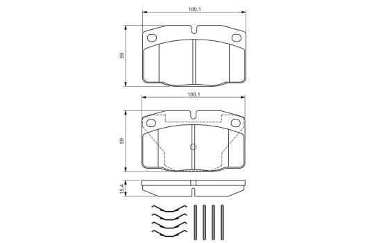 Brake Pad Set, disc brake BP747 Bosch, Image 7