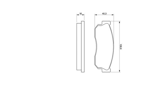 Brake Pad Set, disc brake BP753 Bosch, Image 5