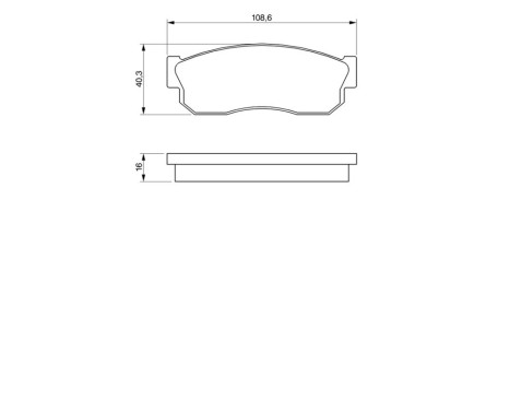 Brake Pad Set, disc brake BP753 Bosch, Image 6