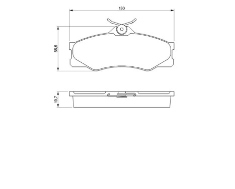 Brake Pad Set, disc brake BP755 Bosch, Image 6