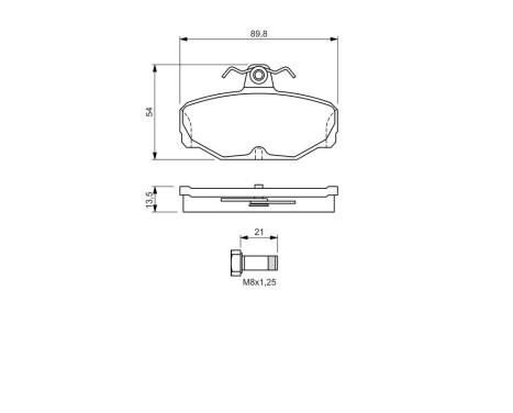 Brake Pad Set, disc brake BP756 Bosch, Image 6