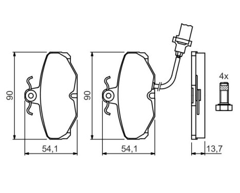 Brake Pad Set, disc brake BP757 Bosch, Image 5