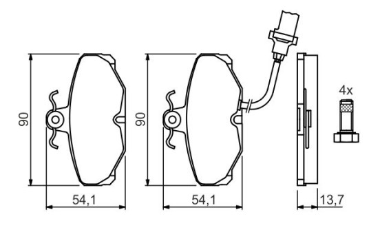 Brake Pad Set, disc brake BP757 Bosch, Image 5
