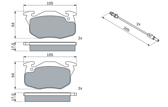 Brake Pad Set, disc brake BP758 Bosch, Image 5