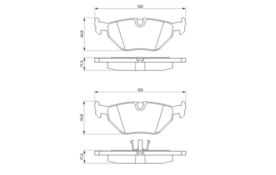 Brake Pad Set, disc brake BP760 Bosch, Image 8