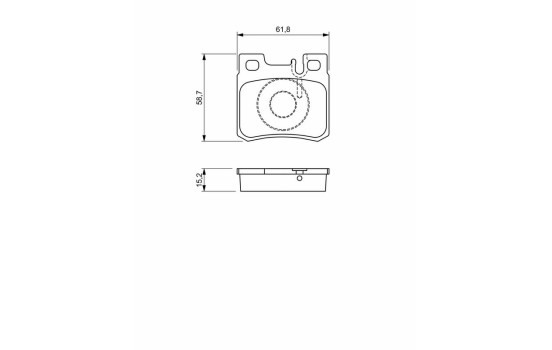 Brake Pad Set, disc brake BP764 Bosch, Image 6