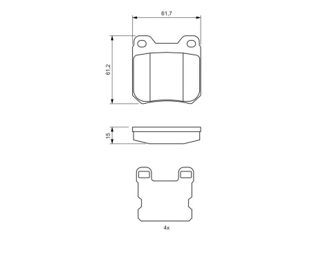 Brake Pad Set, disc brake BP768 Bosch, Image 6