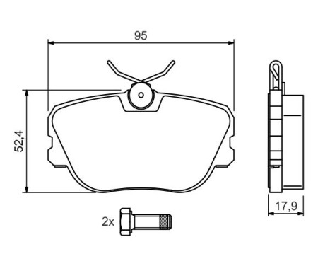 Brake Pad Set, disc brake BP770 Bosch, Image 5