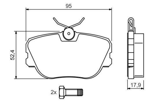 Brake Pad Set, disc brake BP770 Bosch, Image 5