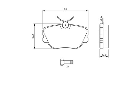 Brake Pad Set, disc brake BP770 Bosch, Image 6