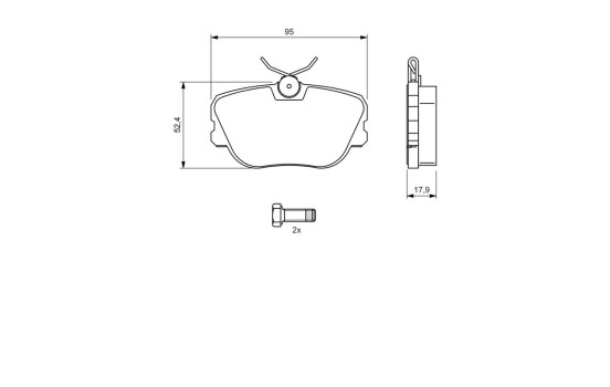 Brake Pad Set, disc brake BP770 Bosch, Image 6