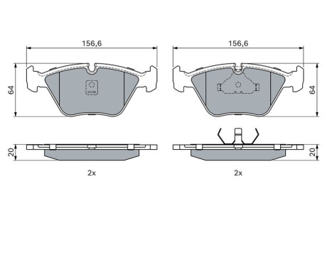 Brake Pad Set, disc brake BP771 Bosch, Image 5