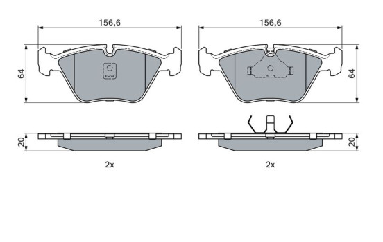 Brake Pad Set, disc brake BP771 Bosch, Image 5