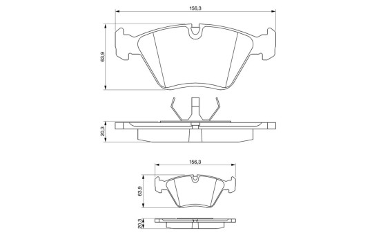 Brake Pad Set, disc brake BP771 Bosch, Image 6