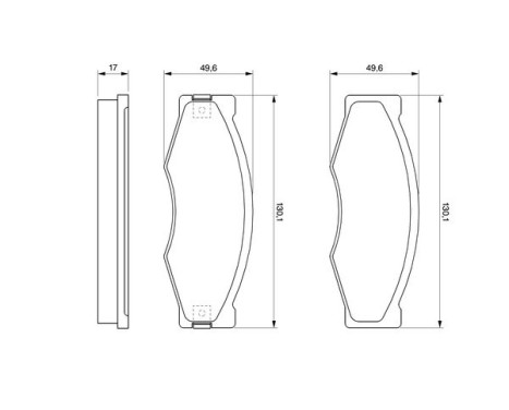 Brake Pad Set, disc brake BP776 Bosch, Image 5