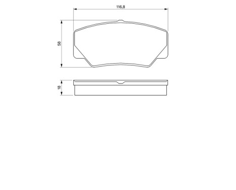 Brake Pad Set, disc brake BP782 Bosch, Image 6