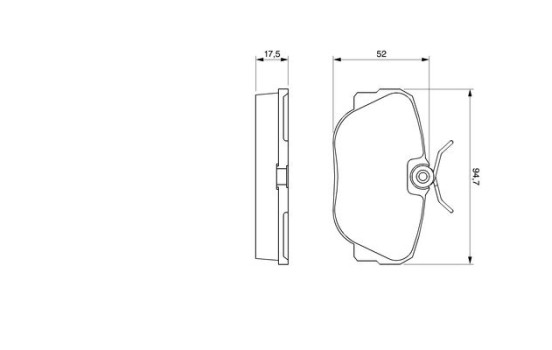 Brake Pad Set, disc brake BP786 Bosch, Image 6