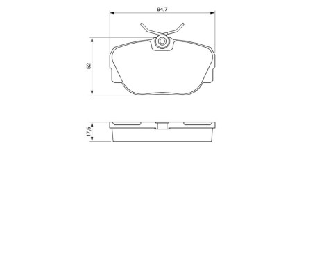 Brake Pad Set, disc brake BP786 Bosch, Image 8