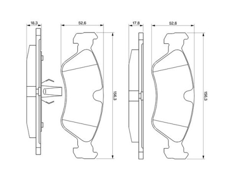 Brake Pad Set, disc brake BP788 Bosch, Image 5