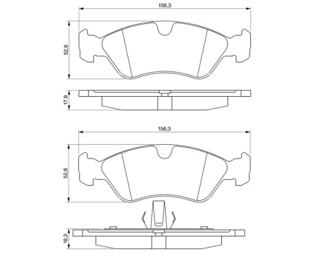 Brake Pad Set, disc brake BP788 Bosch, Image 6