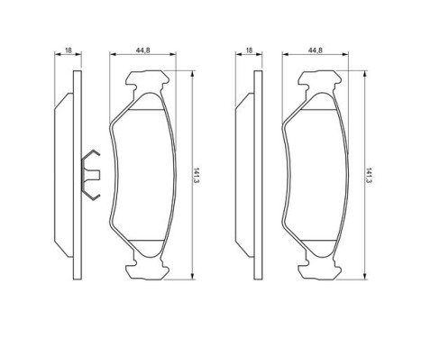 Brake Pad Set, disc brake BP789 Bosch, Image 5