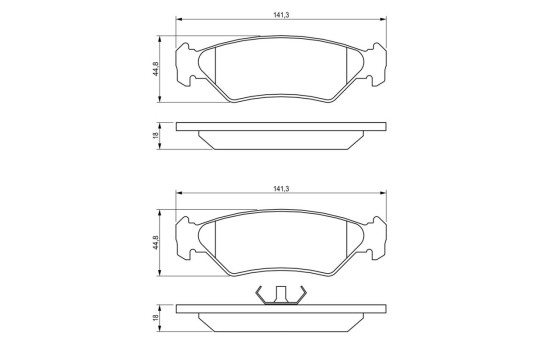 Brake Pad Set, disc brake BP789 Bosch, Image 6