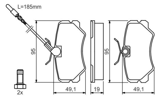 Brake Pad Set, disc brake BP790 Bosch, Image 5