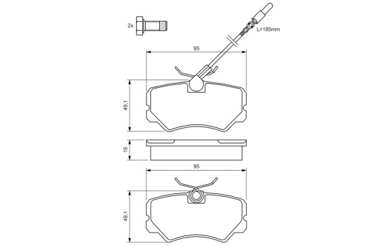 Brake Pad Set, disc brake BP790 Bosch, Image 6