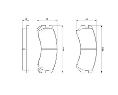 Brake Pad Set, disc brake BP797 Bosch, Image 5