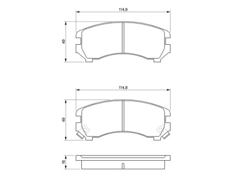 Brake Pad Set, disc brake BP797 Bosch, Image 6