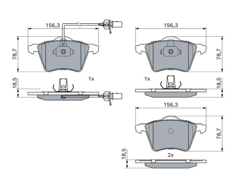 Brake Pad Set, disc brake BP921 Bosch, Image 5