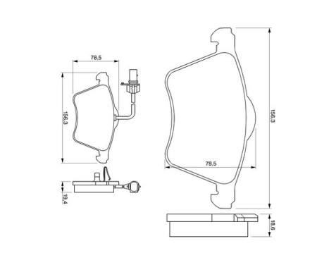 Brake Pad Set, disc brake BP921 Bosch, Image 5