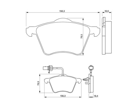Brake Pad Set, disc brake BP921 Bosch, Image 6