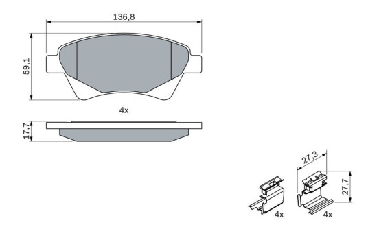 Brake Pad Set, disc brake BP926 Bosch, Image 5