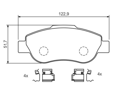 Brake Pad Set, disc brake BP927 Bosch, Image 5