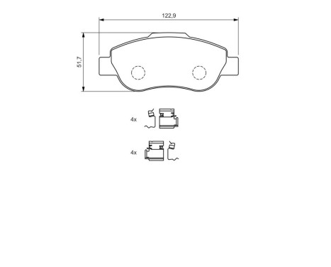 Brake Pad Set, disc brake BP927 Bosch, Image 6