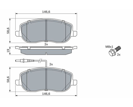 Brake Pad Set, disc brake BP930 Bosch, Image 6