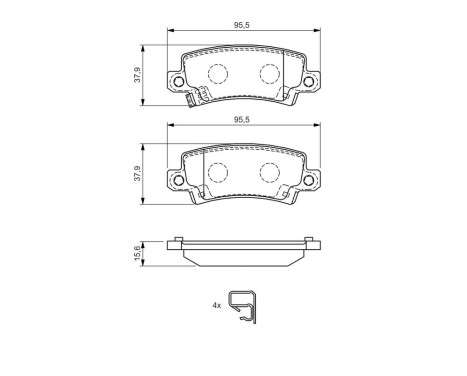 Brake Pad Set, disc brake BP931 Bosch, Image 6