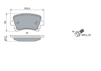 Brake Pad Set, disc brake BP937 Bosch