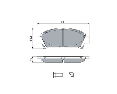 Brake Pad Set, disc brake BP940 Bosch, Image 5