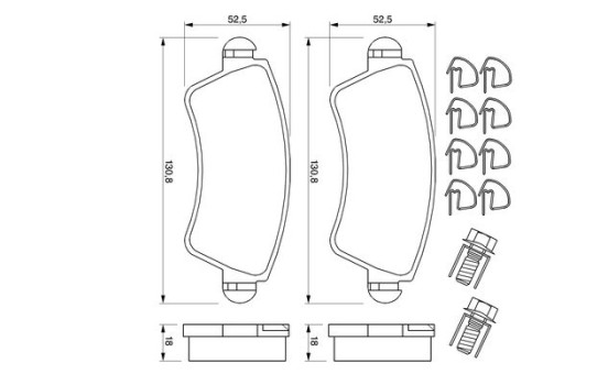 Brake Pad Set, disc brake BP942 Bosch, Image 5