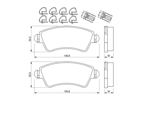 Brake Pad Set, disc brake BP942 Bosch, Image 6