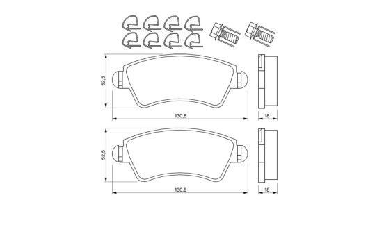 Brake Pad Set, disc brake BP942 Bosch, Image 6
