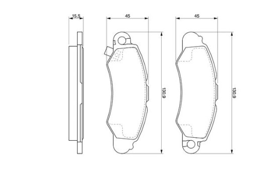 Brake Pad Set, disc brake BP943 Bosch, Image 6