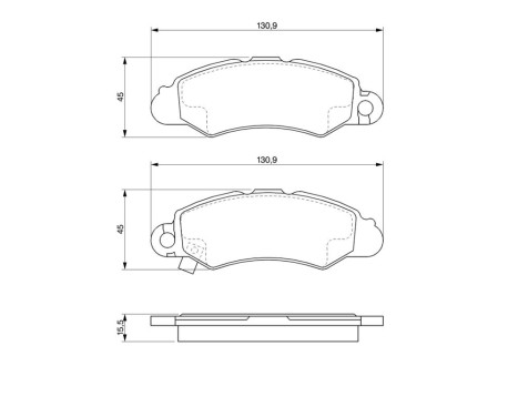 Brake Pad Set, disc brake BP943 Bosch, Image 8